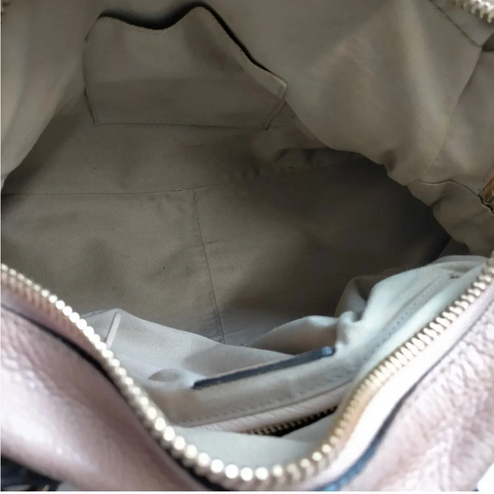 Chloe Blush Pink Leather Satchel with Gold Hardware